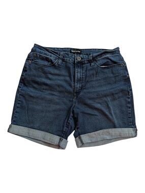 DKNY Dark Blue Rolled Cuff Denim Shorts